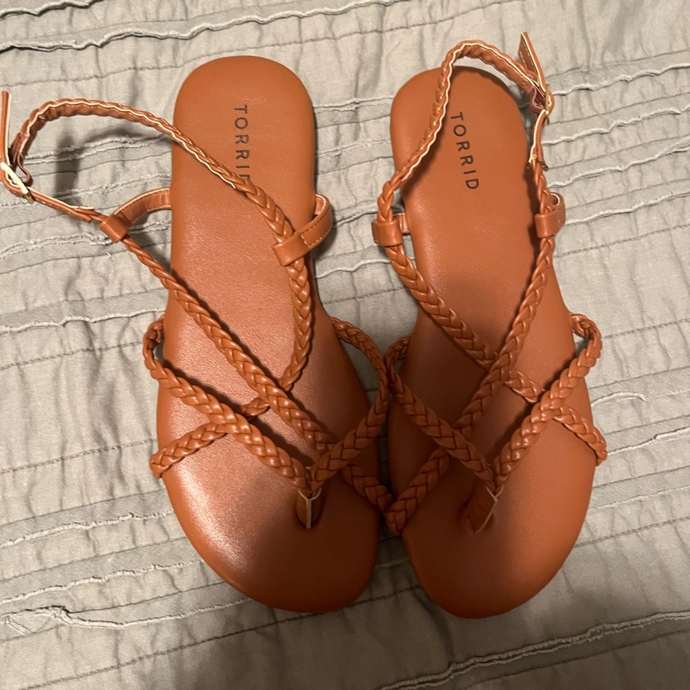 Torrid Tan Gladiator Style Sandals Size 9WW